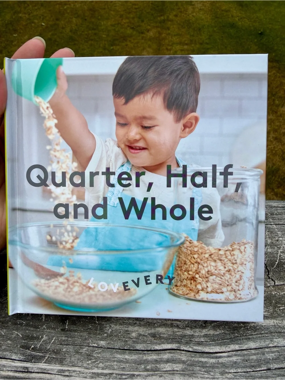 Lovevery Quarter, Half & Whole Fraction Set | Measuring Cups + Recipe Cards